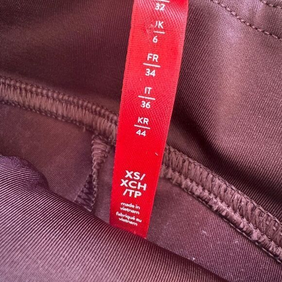 Spanx Faux Patent Leather Leggings XS Ruby High Rise Waist Shaping - Picture 9 of 14